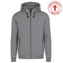 Heather Grey XXL Men's Heavyweight Sherpa Fleece-Lined Full Zip Classic Tech Hoodie